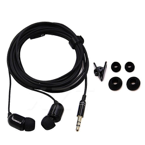 3 Meter 3.5mm In-Ear Trådbundet Høretelefon Broadcast Live Headset med/uden Mic