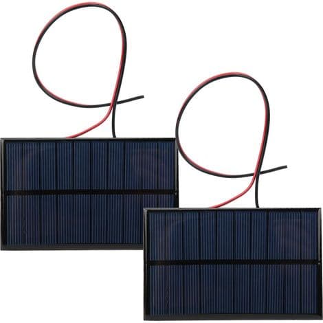 2-pak mini solpanel, højkvalitets polysilicium solcellepanel, høj effektivitet, praktiske landskabslys, meget brugt til græsplænelamper, 5V 250mA