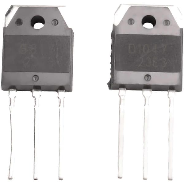 2 kiseltransistorer - D1047 + B817, 200V, 12A