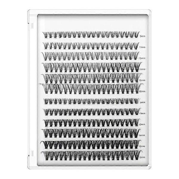 Yksittäiset tekoripset - Set luonnollinen volyymiripsi - 40kpl Musta