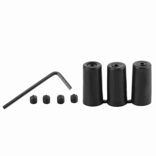 5-trins Gearshift Knob Stick Aluminium Legering og Læder Manuel Biltilbehør Sort