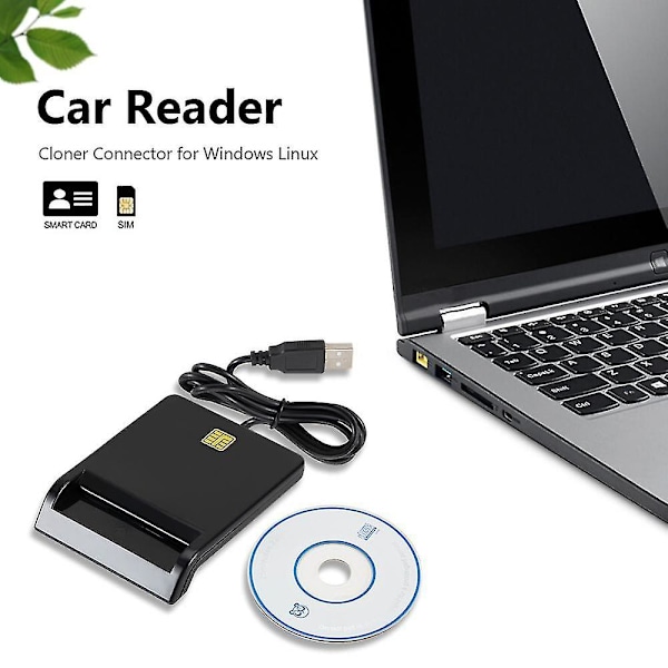 Usb 2.0 Älykortinlukija Sd Atm Cac Tf Pankkikortti Sim-kortinlukija Usb-ccid Iso Liitin Windows Linuxille