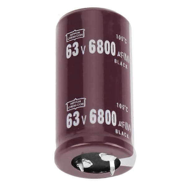 2 kpl 63V 6800uF Elektrolyyttikondensaattoria 25  50mm 105