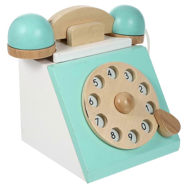 1 st Play Home Appliance Simulation Trätelefon Leksak för Barn