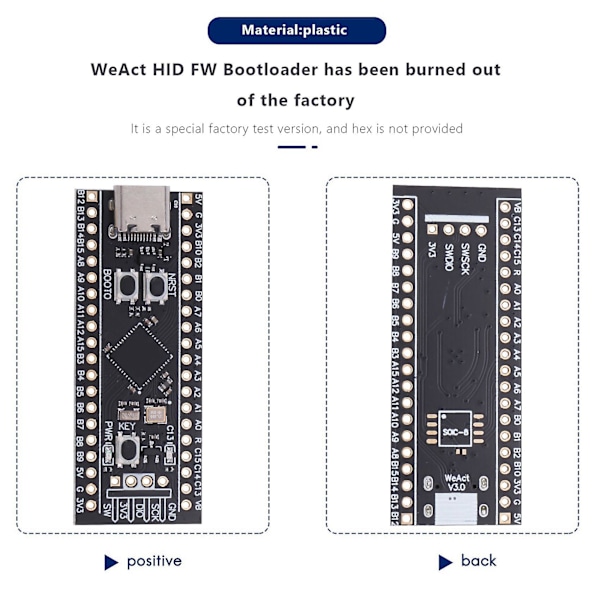 STM32F401 Utviklingstavle, STM32F401CEU6 STM32F4 Læringskort, Støtte for MicroPython/ Programmering