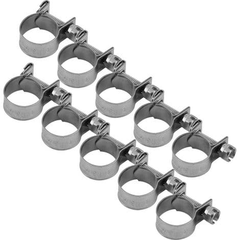 10 stk. mini sanitærklemmer i 304 rustfrit stål (13-15 mm)