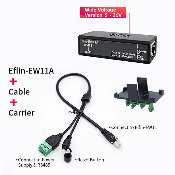 Seriellport RS485 til WiFi Seriell Enhetsserver -EW11A Støtter TCP/IP Telnet Modbus TCP Protokoll IO