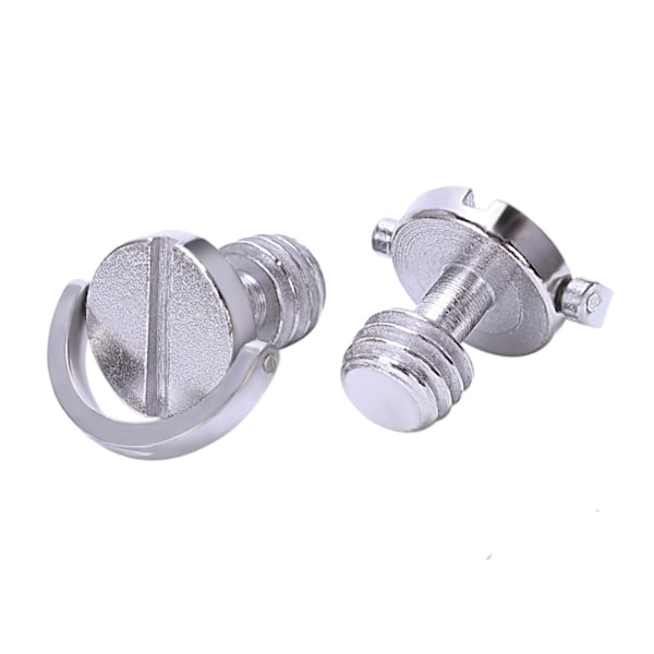 Längre axel D-ring skruv 3/8\"-16 gänga kamerastativ snabbkoppling fixeringsskruv adapter (2-pack)