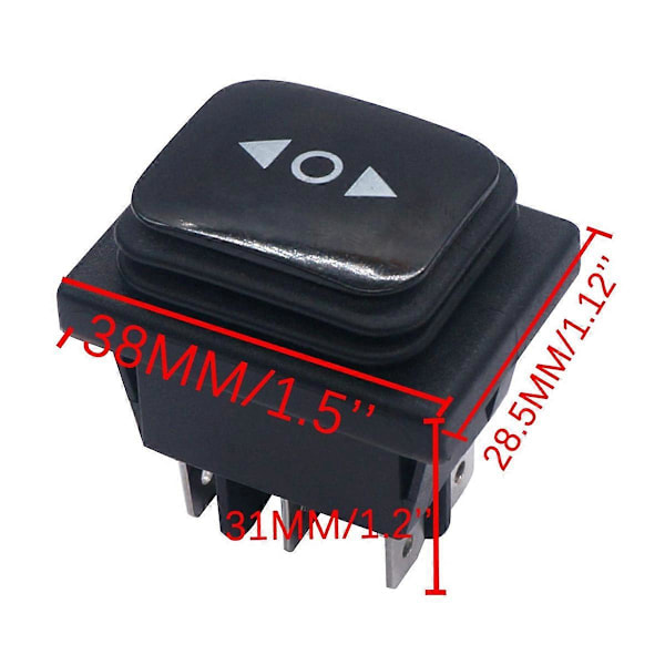 Momentær Polaritetsomvendt Switch Vandtæt Kontrol Motor Aktuator 6 Pins 3 Position Rocker Toggle Switch