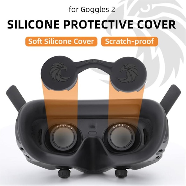 Linsskydd Dammtätt VR-lins Silikonfodral Mjukt Skydd Anti-Rep Tillbehör för DJI Avata 2/1 Goggles 2/3