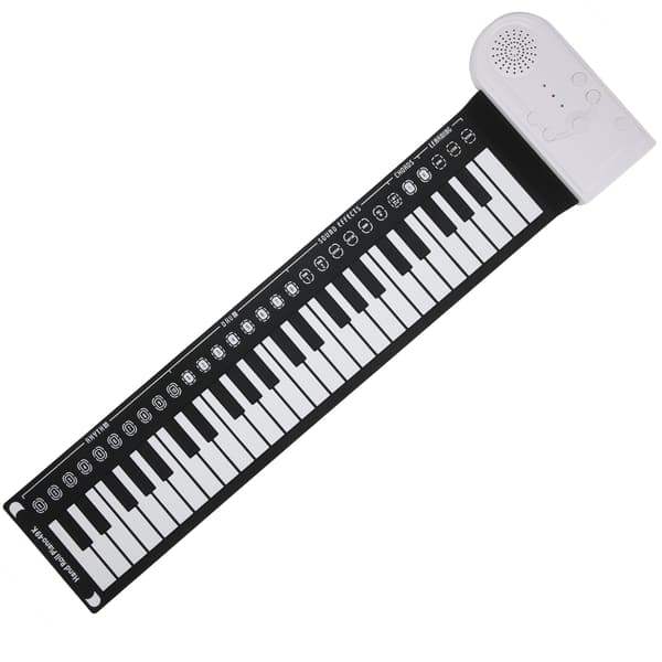 Electric Piano Keyboard 49 Keys Portable Foldable USB Rechargeable Gifts for Beginners