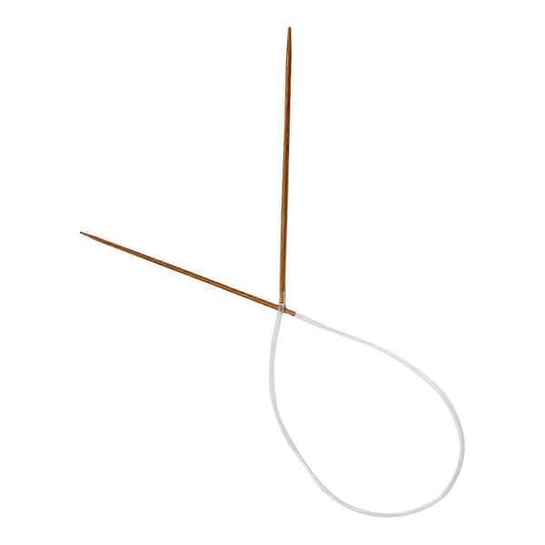 18 par 40 cm (16 tum) Cirkulära stickor i karboniserad bambu, set (2,0 mm - 10,0 mm)