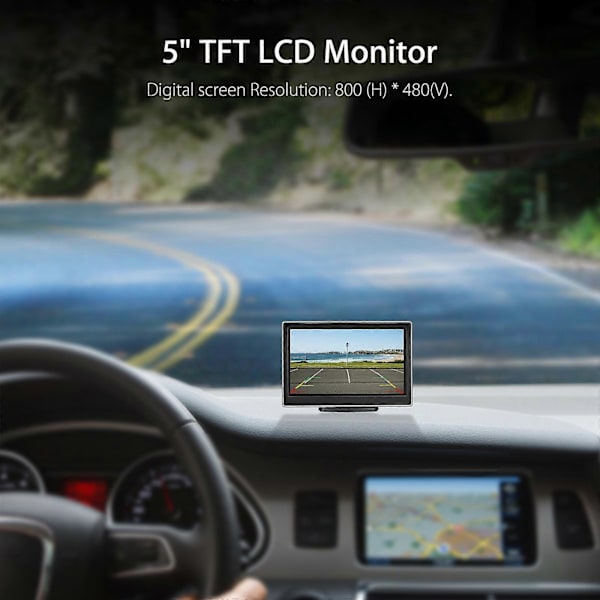 Digital Trådlös Backkamera & 5'' Skärm Kit RV/Bil/Släp/Lastbil Höghastighets Observationssystem IP68 Vattentät Bak/Sida/Fram Vy Kontinuerlig/Back