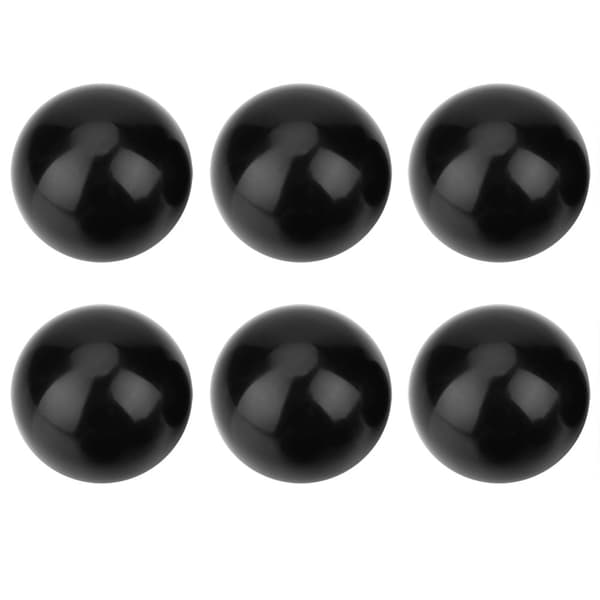 Black M12 Threaded 40mm Round Handle Ball Knob (6 Pcs) for Machine Tools