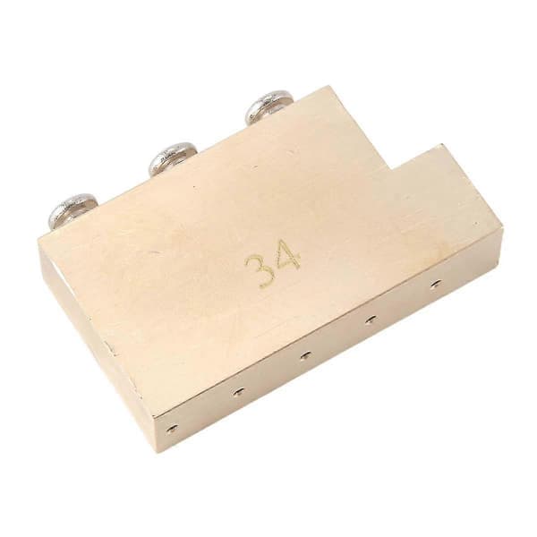 Solid L-formad Tremolo Mässingsblock för Låsande Tremolobrygga Elgitarr 34mm