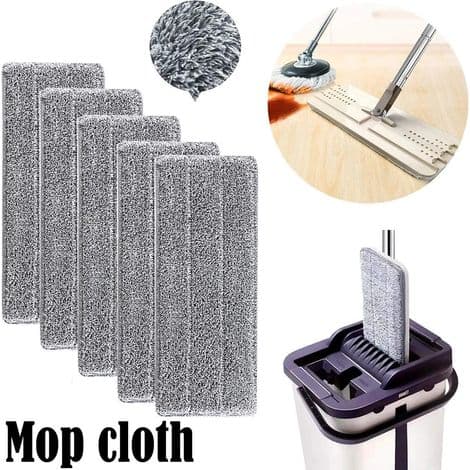 Superabsorberende mopphode-påfyll - Vaskbar mikrofiber husholdningsmopphode rengjøringspute (5 stk)