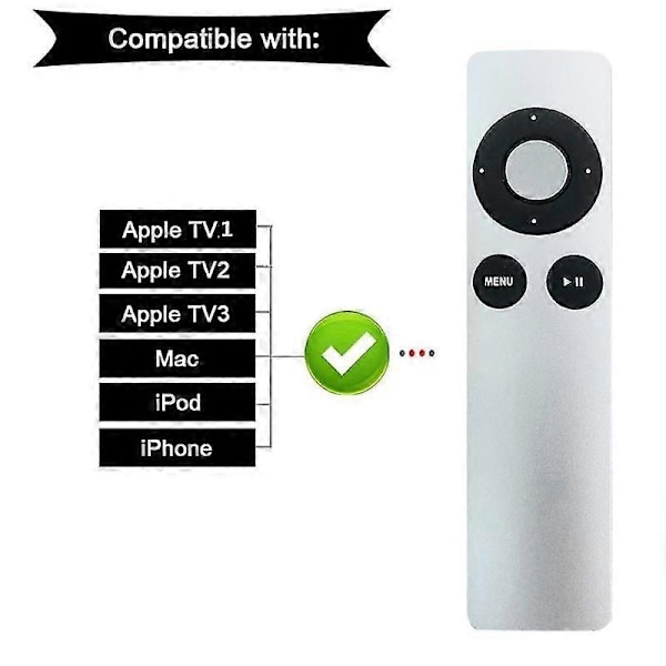 Fjernkontroll for Apple TV 1/2/3 generasjon Mac iPod Iphone