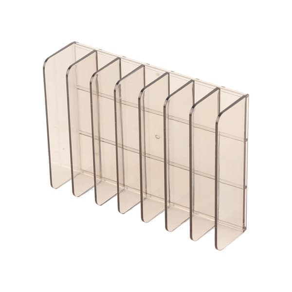 Transparent 7-Section Eyeshadow Palette Organizer, Clear Makeup Storage Box for Bathroom Countertop, Vanity Display Holder