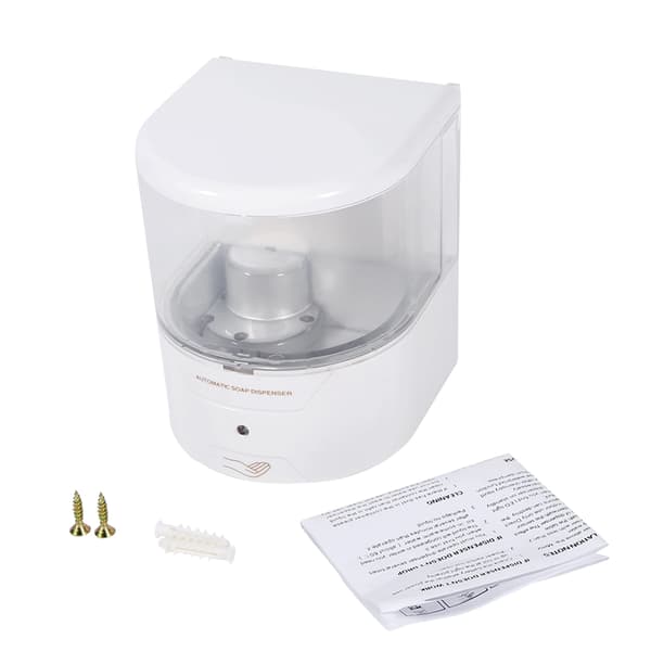 600ML vit ABS automatisk sensor tvåldispenser vägg automatisk dispenser