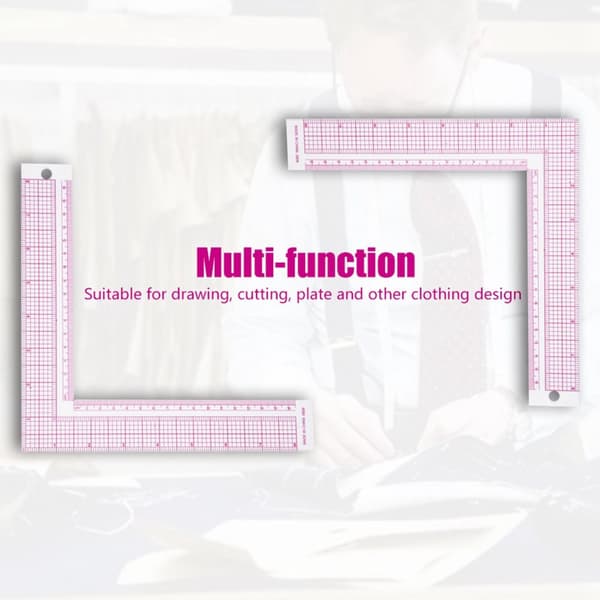 Professional Plastic L-square Measuring Ruler for Sewing and Tailoring (5808)