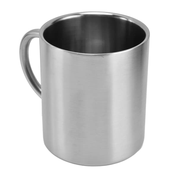 Dobbeltveggede kaffekrus i rustfritt stål tekopper for camping reise utendørs kontor 410ml