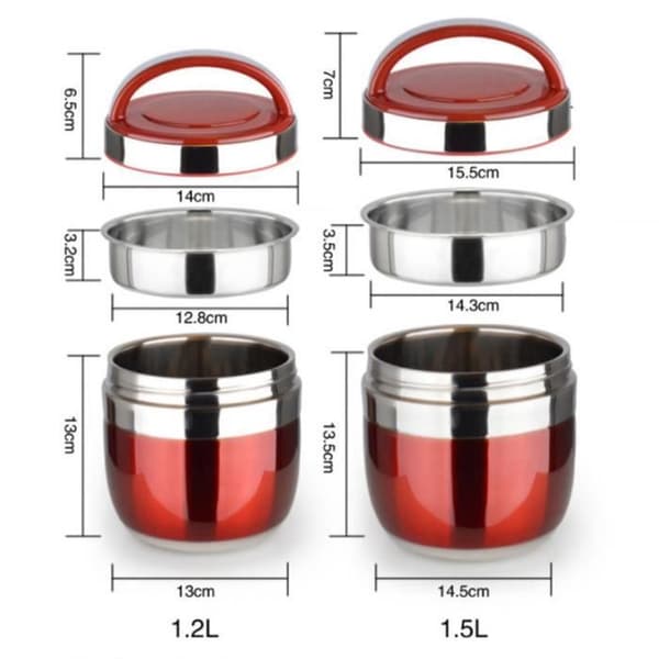 1,2L madkasse, Bento madkasse, isoleret madkasse til arbejde, picnics, camping, med måltid