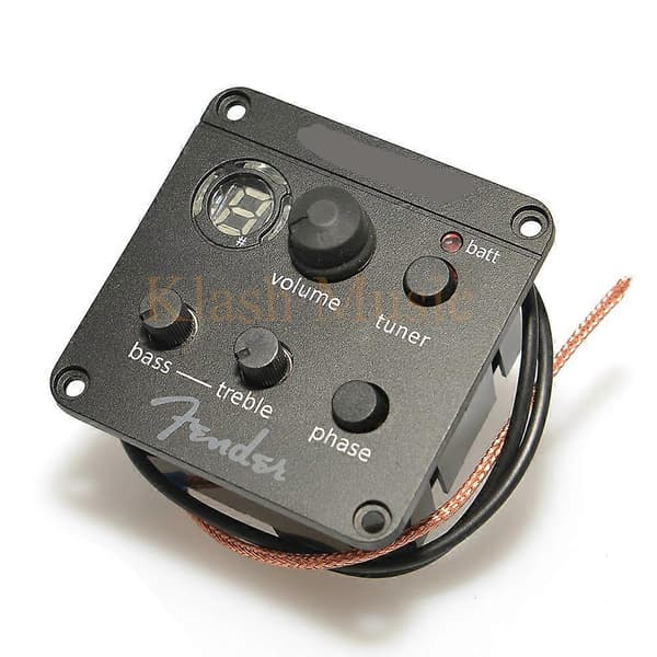 3-bands akustisk gitarrpickup ISYS Fender inbyggd preamp EQ bas mellanregister diskant med stämapparat volym för akustisk gitarr