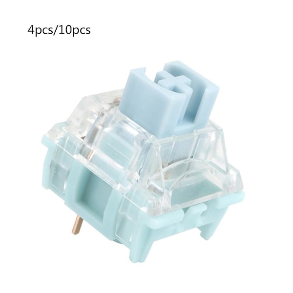 3-pins 42g TTC Silent Blåhvite Switcher for Mekanisk Tastatur (10/4stk)