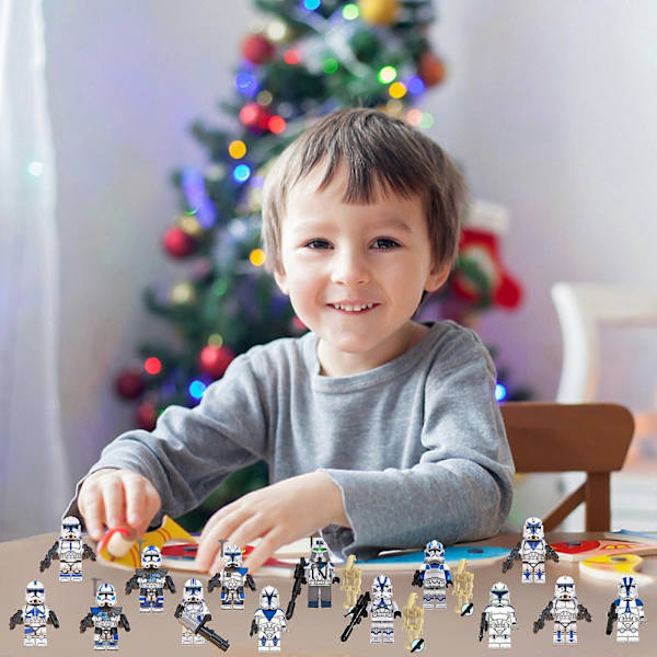 501:a Klonkrigare Actionfigurer 17 st. Star Wars Minifigurer Byggklossar Leksaker Stridsset med Tillbehör