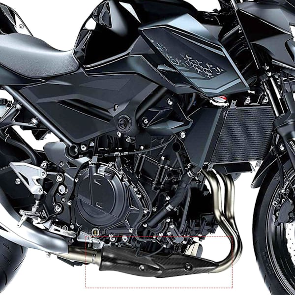 För Kawasaki Z900 2017-2019 Motorcykel Avgassystem Mittenlänk Rör Kolfiber Värmeavskärmningsskydd Anti-Scalding Shell