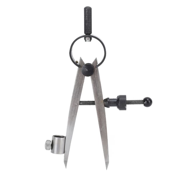 Flat Leg Spring Caliper 75mm Adjustable Lockable Steel Circle Divider with Pencil Case