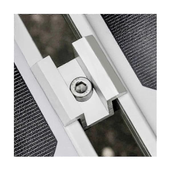 8Pack Monteringsbraketter for solcellepanel, ende- og midtklemmer for PV-solcellepanel, solcellemodul 30m