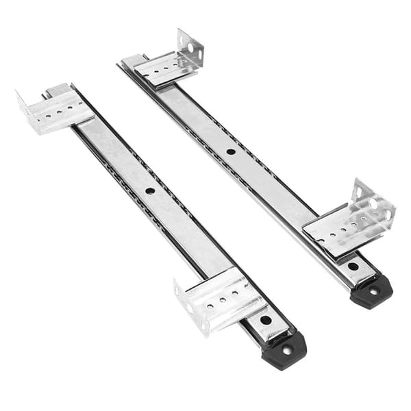 2 stk. fortykkede tastaturskinner i koldvalset stål til computerbord (hvid)