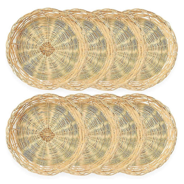 8-pack Bambu Papperstallrikshållare, 25 cm Återanvändbara