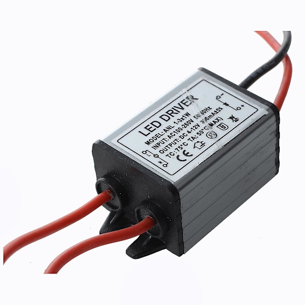 3W LED-lampdrivare Elektrisk transformator 85V - 265V