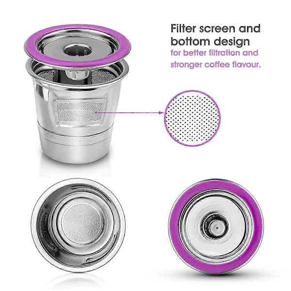 Gjenbrukbare K-kopper, Gjenbrukbare kaffekapsler, Påfyllbare K-kopper for kaffemaskin 2.0 og 1.0