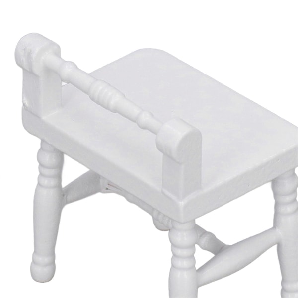 1:12 Dockskåp Sminkbord Pall Miniatyr Sovrum Möbler Modell Dekoration DIY Dockskåp Tillbehör Vit
