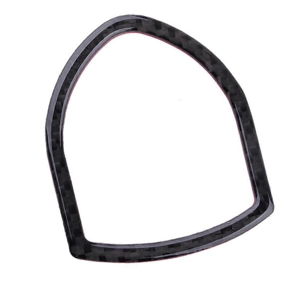 Bil Udvendig Front Logo Emblem Trim Cover Ramme Sort Kulfiber Passer til - 2014-2019