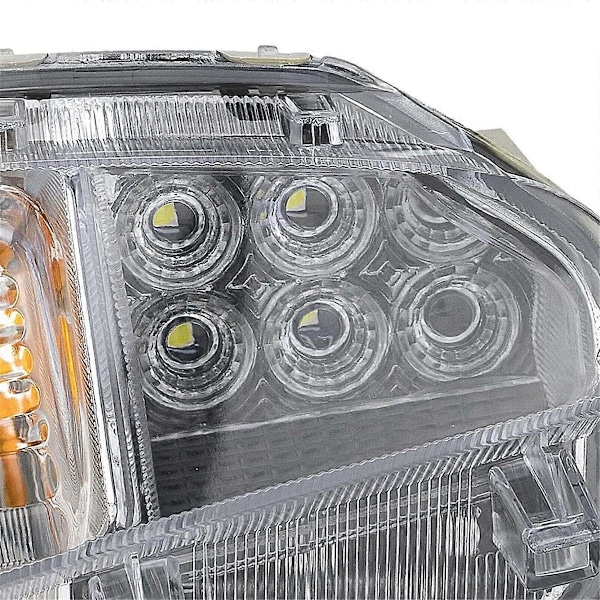 Venstre Fremre Tåkelys LED Blinklys Med Pære 81521-47060 for Prius 2012-2015 Kjørelys Parkeringslys Gul+Hvit
