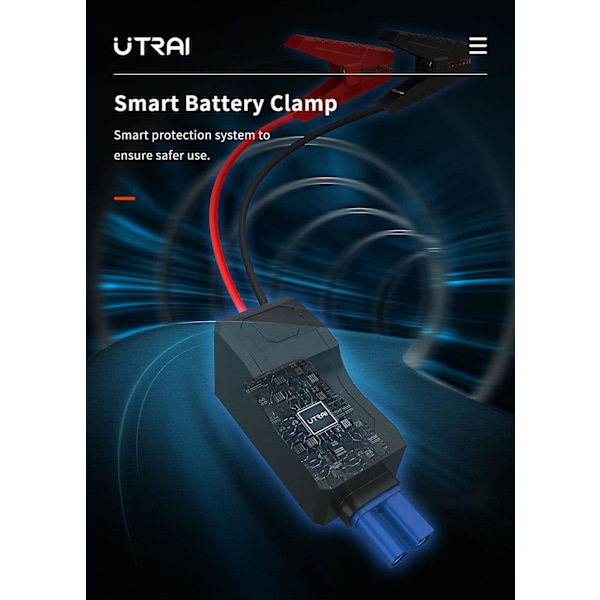 Utrai Smart Booster Kabler Auto Nød Batteriklemmer Tilbehør Rød-sorte Clips Til Jstar One Jump Starter