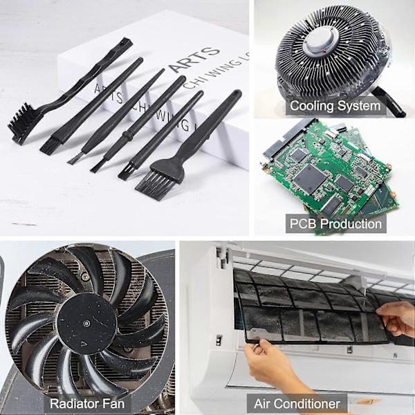 3 kpl Antistaattisia Puhdistusharjoja 16x30mm PV-Muovista Johtavat Harjakset Antistaattinen ESD-Harja PCB:n, Kannettavan Tietokoneen Näppäimistön, Tuulettimen Puhdistukseen