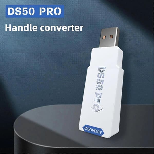 Ds50 Pro Spillkontrollkonverter USB-mottaker for PS3 Bluetooth-kontroller Trådløs adapter