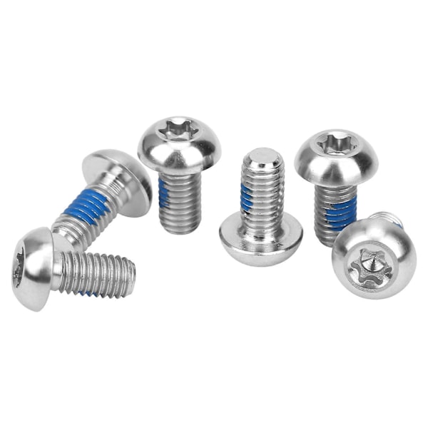 6 stk./æske M5x10mm Titanium Legering Bolte Cykel Cykel Bremseskive Rotor T25 Bolte Skruer Sølv