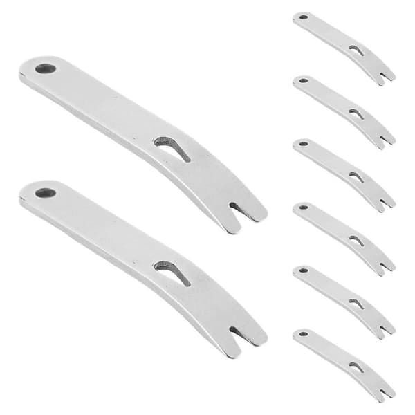8 Deler Mini Brekkjern Rustfritt Stål Flat Bar Multifunksjon Liten Brekkjern EDC Mini Kubbe Overlevelse