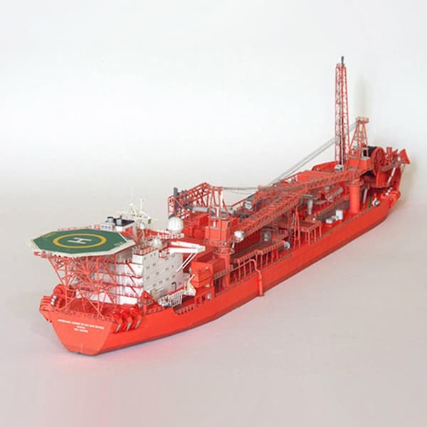 Norjalainen FPSO-öljyalus 3D-paperimalli