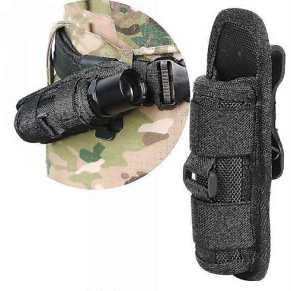 Ficklampa Fodral Holster Bärväska Hållbar Hållare 360 Grader Rotation Bärbar För Utomhus