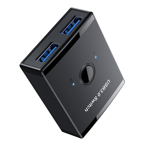 KVM USB HUB 3.0 -kytkinvalitsin KVM-kytkin PC:lle Näppäimistö Hiiri Tulostin 1 PC jakaa 2 laitetta
