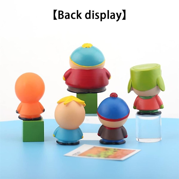 South Park Tegneserie Mini Figurer Leke Sett Kit Av 5, Skrivebord Bil Ornament Dekorasjoner Gjennomsnittlig 2.4\"