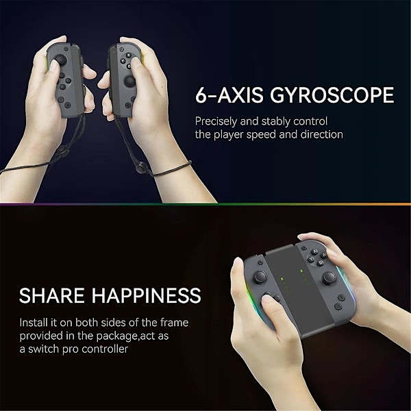 Ny Gamepad för JOYCON Joystick En-knapps Väckning Bluetooth NS Rörelsesensor Vibration Belysning