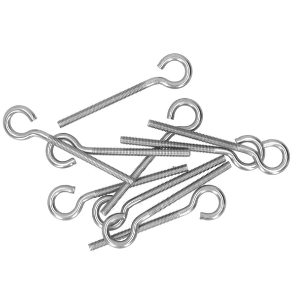 10 stk M6 ringbolt 304 rustfritt stål solskjermingsnett gjenget ringkrok drivhusutstyr